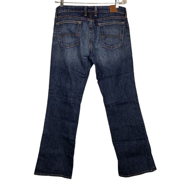 Lucky Brand Dungaree Sundown Women's Size 8 Denim Blue Jeans Wide Leg Mid Rise - Picture 9 of 9